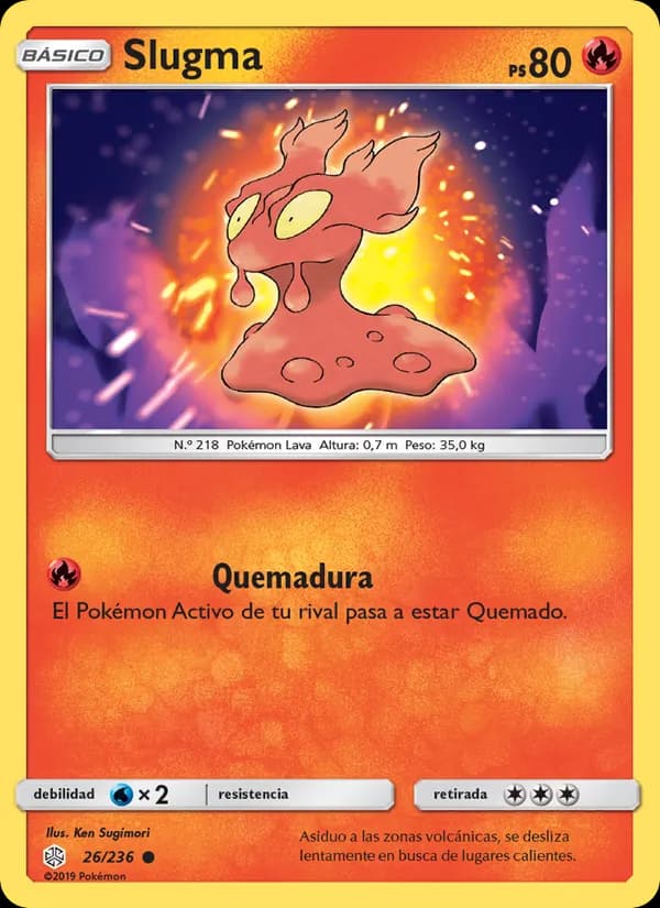 Slugma card in Spanish