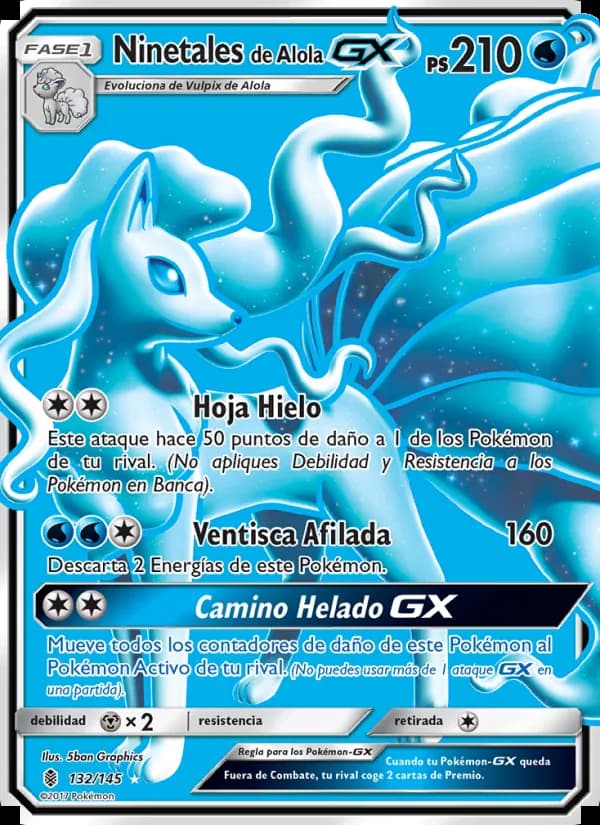Ninetales de Alola GX card in Spanish