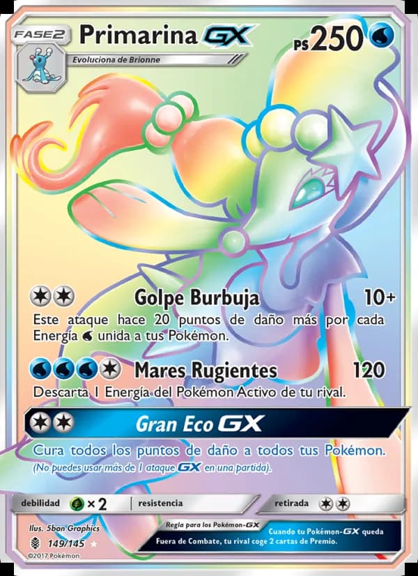 Primarina GX card in Spanish