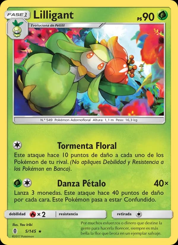 Lilligant card in Spanish