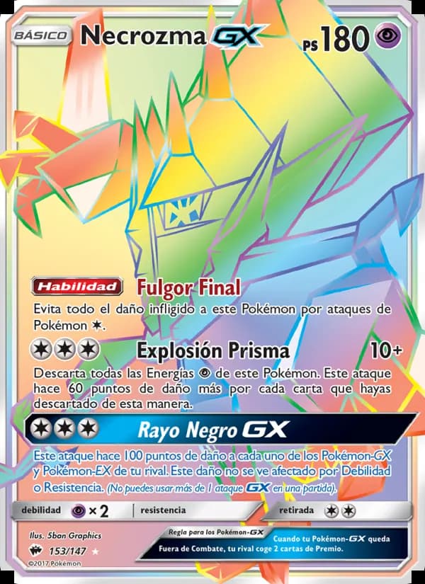 Necrozma GX card in Spanish