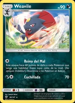 Weavile card in Spanish