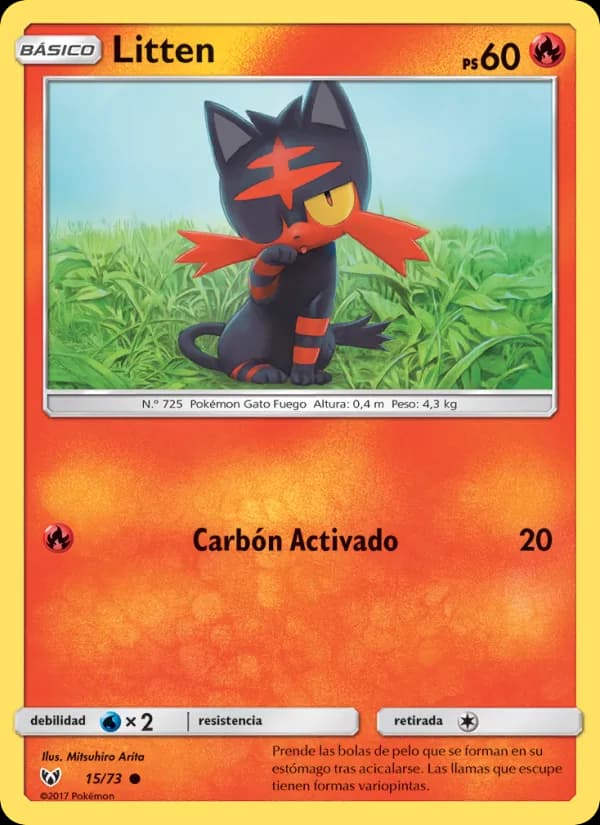 Litten card in Spanish