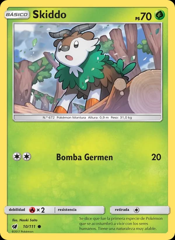 Skiddo card in Spanish