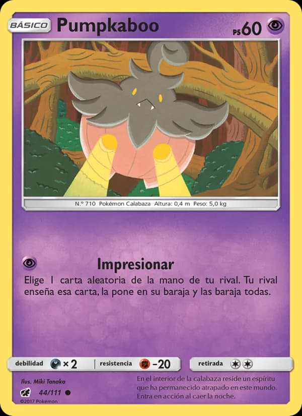 Pumpkaboo card in Spanish