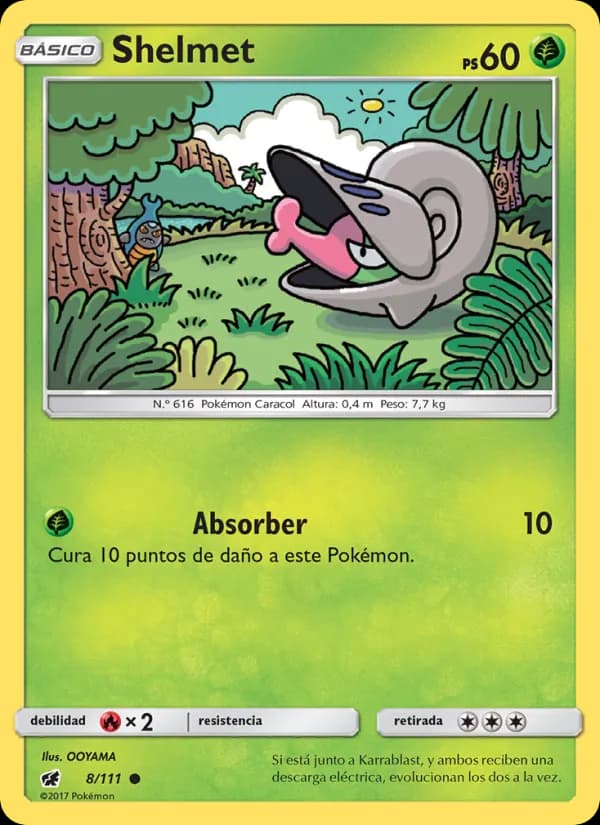 Shelmet card in Spanish