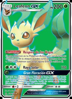 Leafeon GX card in Spanish