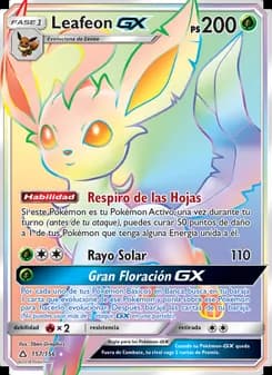 Leafeon GX card in Spanish