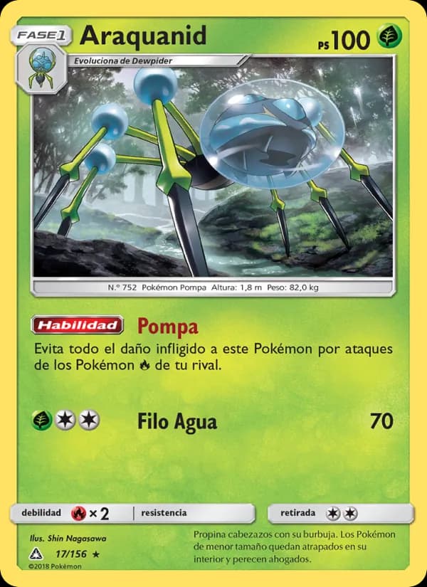 Araquanid card in Spanish