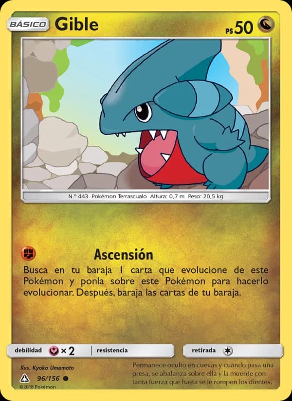 Gible card in Spanish