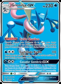 Greninja GX card in Spanish