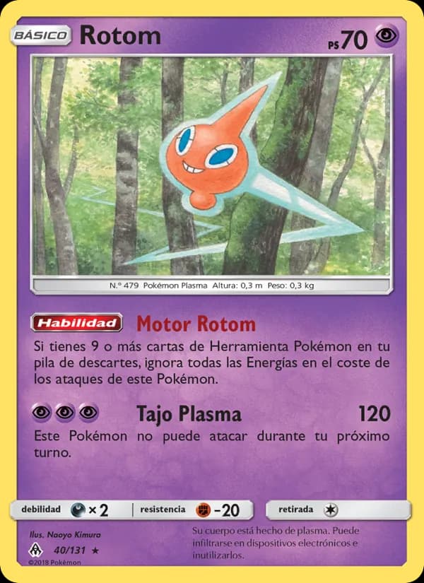 Rotom card in Spanish