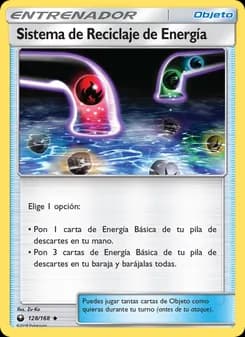 Sistema de Reciclaje de Energía card in Spanish