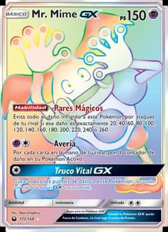 Mr. Mime GX card in Spanish