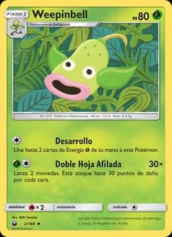 Weepinbell card in Spanish