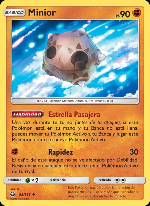 Minior card in Spanish