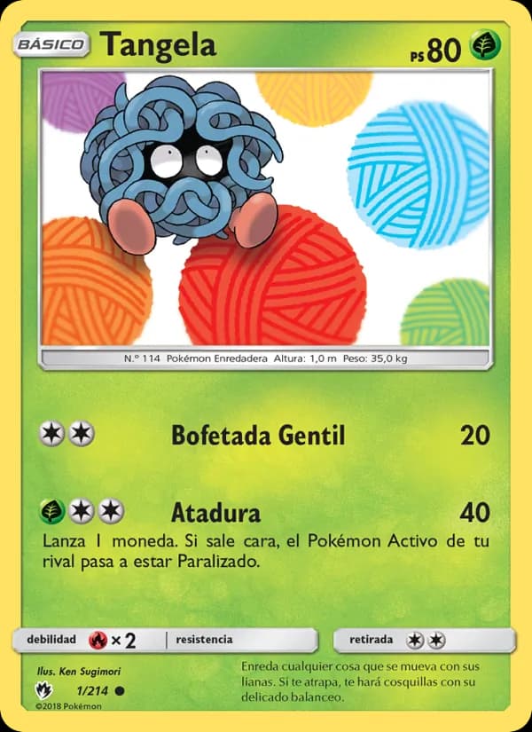 Tangela card in Spanish