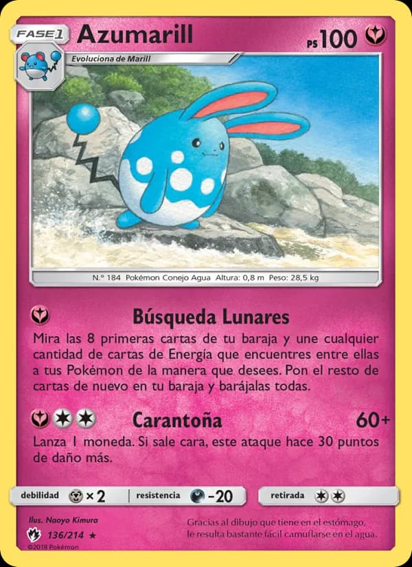 Azumarill card in Spanish