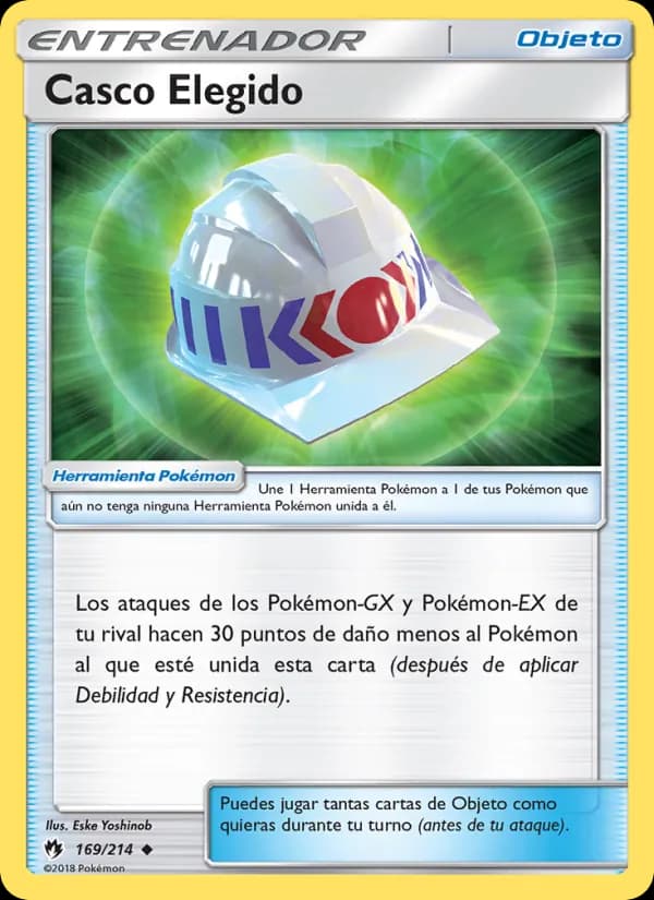 Casco Elegido card in Spanish