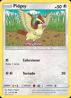 Pidgey card in Spanish