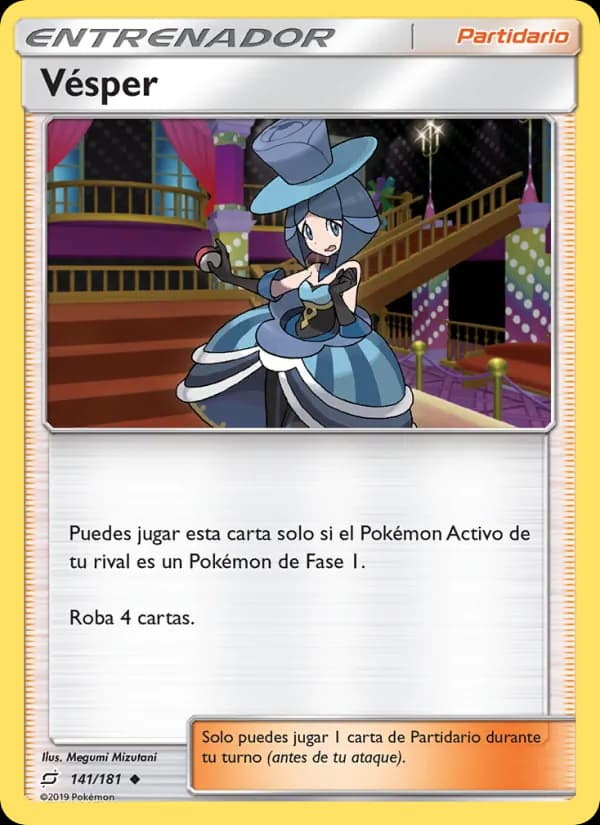 Vésper card in Spanish