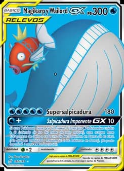 Magikarp y Wailord GX card in Spanish