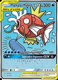 Magikarp y Wailord GX card in Spanish