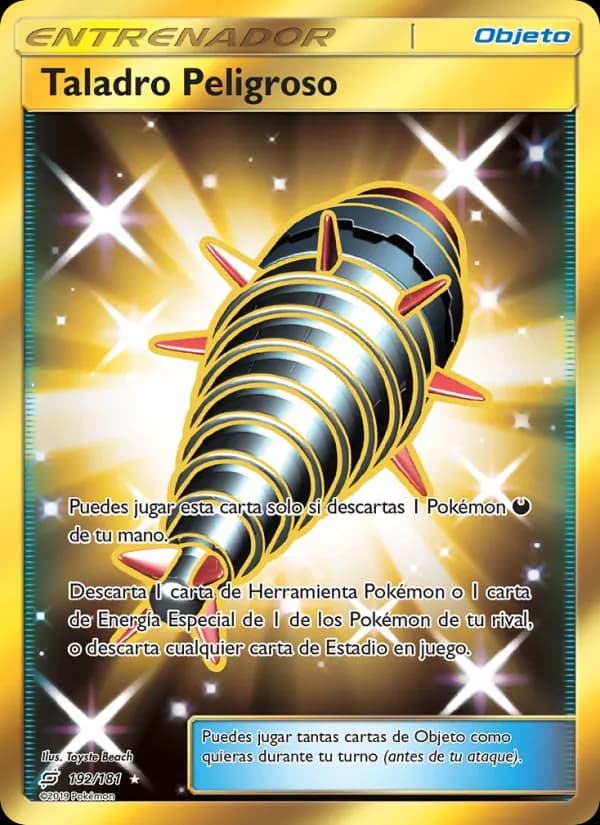Taladro Peligroso card in Spanish