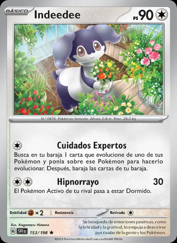 Indeedee card in Spanish