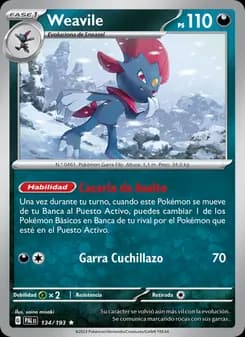 Weavile card in Spanish