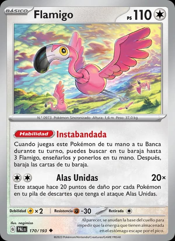 Flamigo card in Spanish