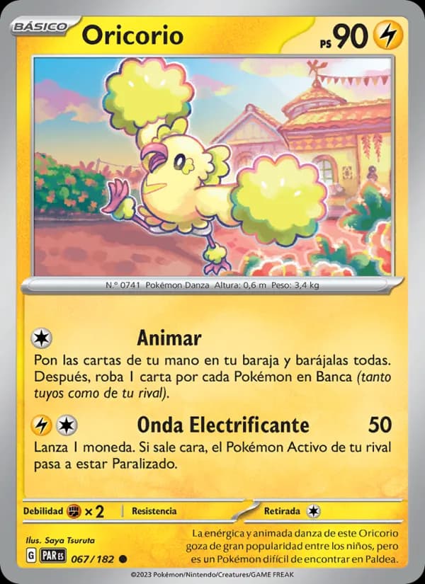 Oricorio card in Spanish