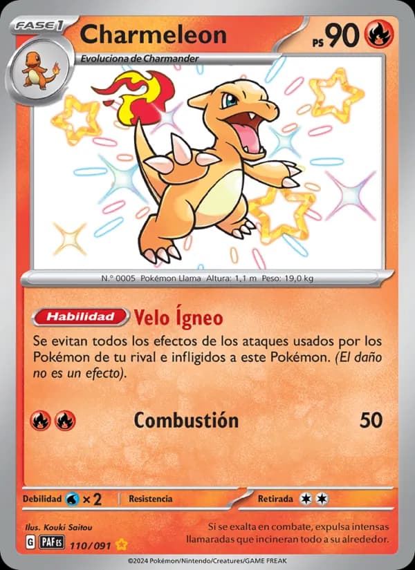 Charmeleon card in Spanish