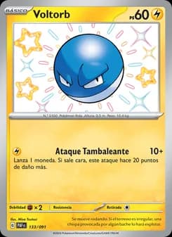 Voltorb card in Spanish