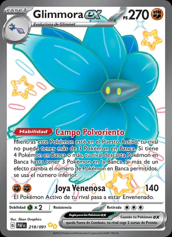 Glimmora ex card in Spanish