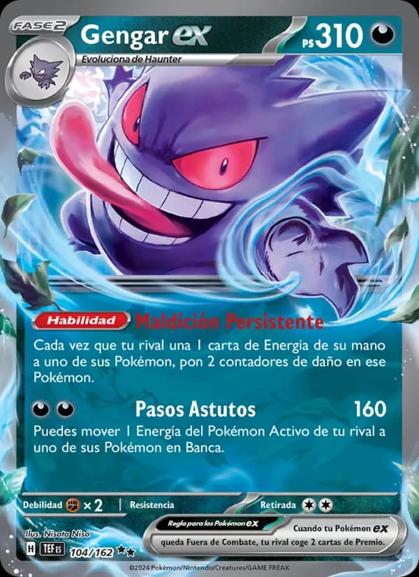 Gengar ex card in Spanish