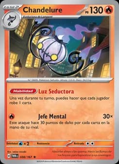 Chandelure card in Spanish