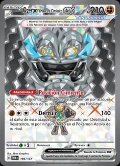Ogerpon Máscara Cimiento ex card in Spanish