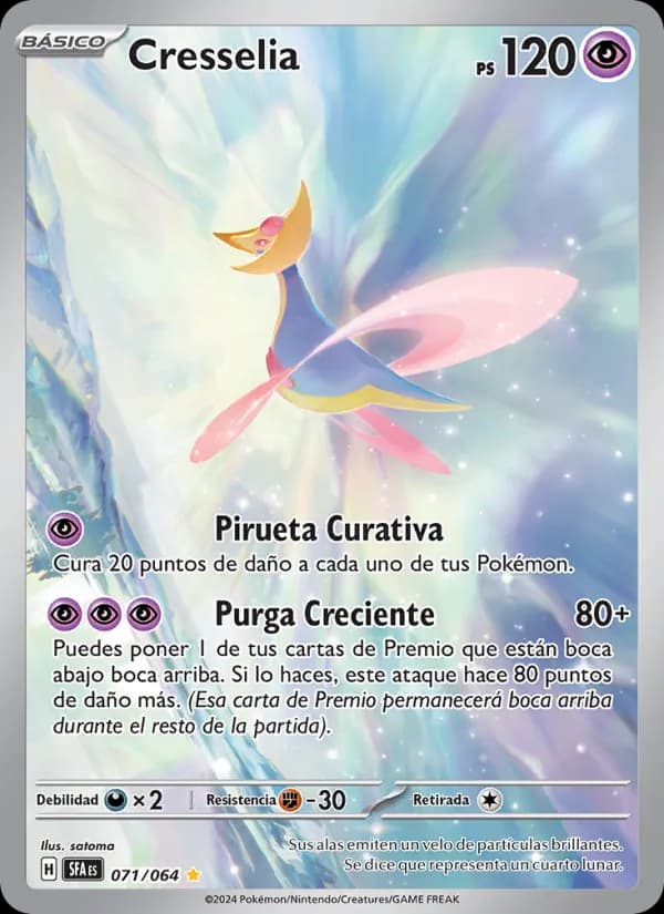 Cresselia card in Spanish
