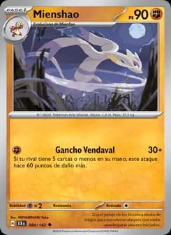 Mienshao card in Spanish