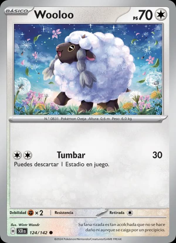 Wooloo card in Spanish