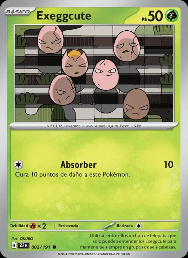 Exeggcute card in Spanish