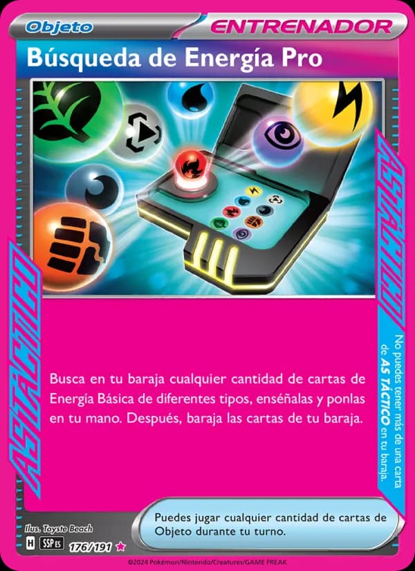 Búsqueda de Energía Pro card in Spanish