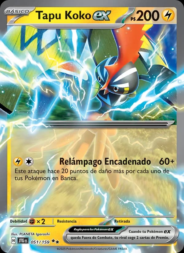 Tapu Koko ex card in Spanish