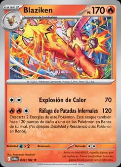 Blaziken card in Spanish