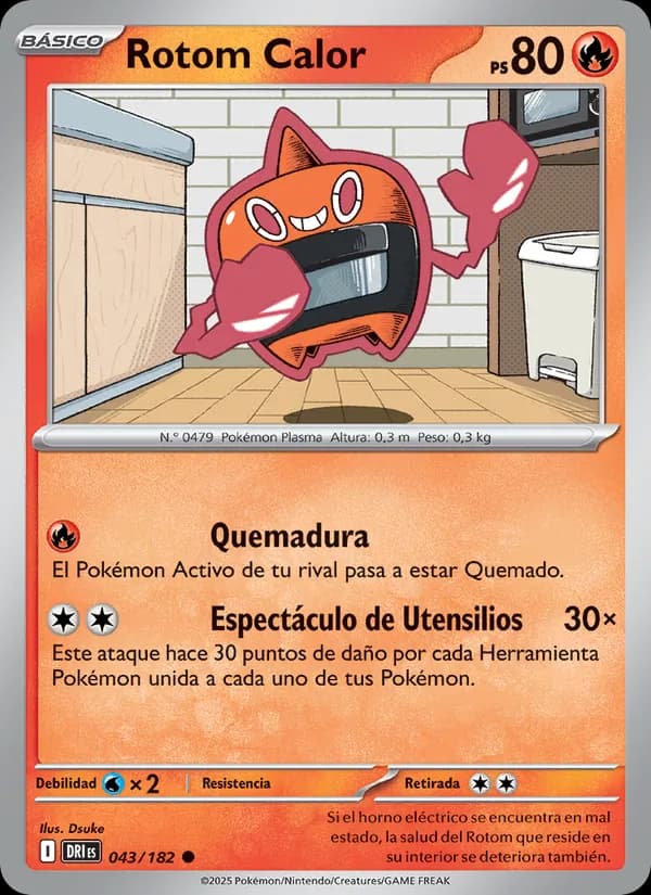 Rotom Calor card in Spanish