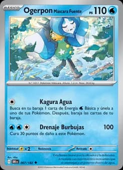 Ogerpon Máscara Fuente card in Spanish