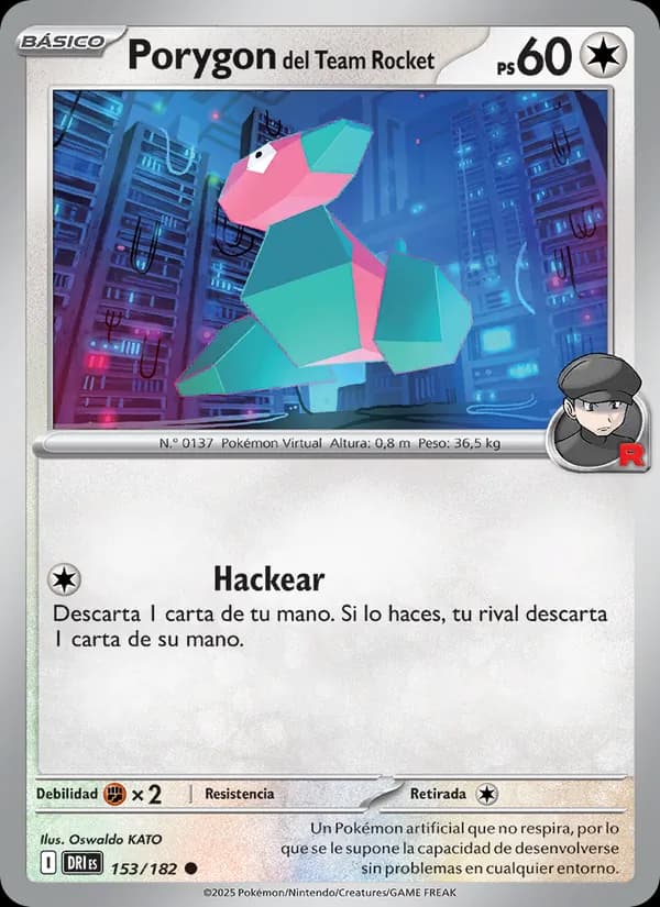 Porygon del Team Rocket card in Spanish