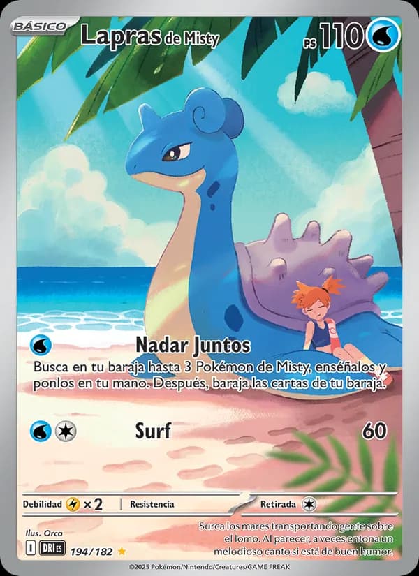 Lapras de Misty card in Spanish