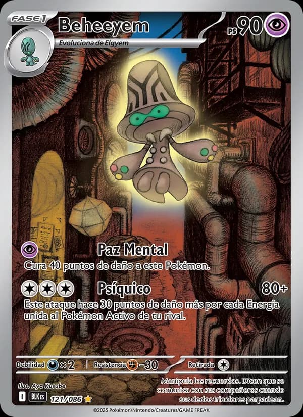 Beheeyem card in Spanish